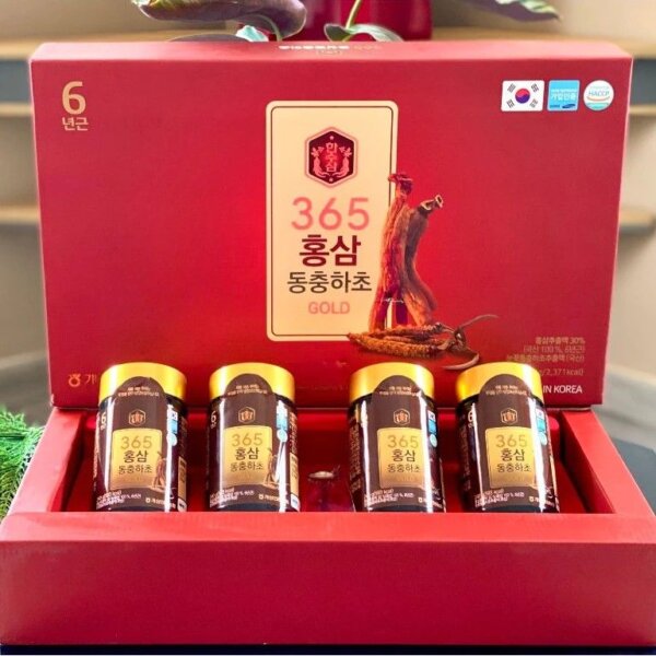 Cao Hồng Sâm đông trùng hạ thảo 365 Hàn Quốc 4 lọ - Hình ảnh 2