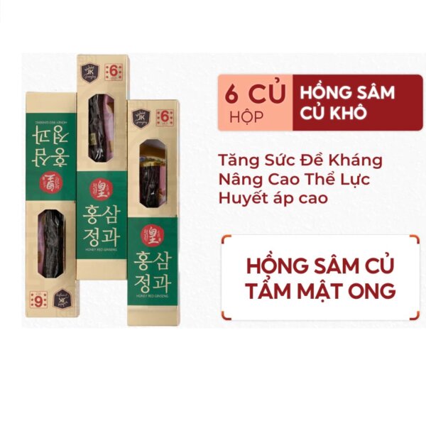 Sâm tẩm Mật Ong nguyên củ Hàn Quốc HG Bio 180g (6 củ) - Ảnh 2