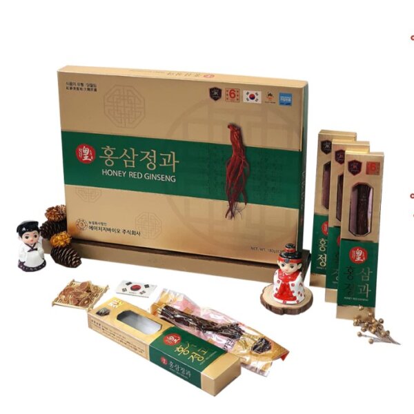 Sâm tẩm Mật Ong nguyên củ Hàn Quốc HG Bio 180g (6 củ)