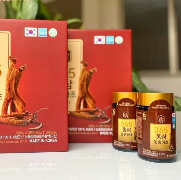 Cao Hồng Sâm đông trùng hạ thảo Hàn Quốc 365 2 lọ - Hình ảnh 4