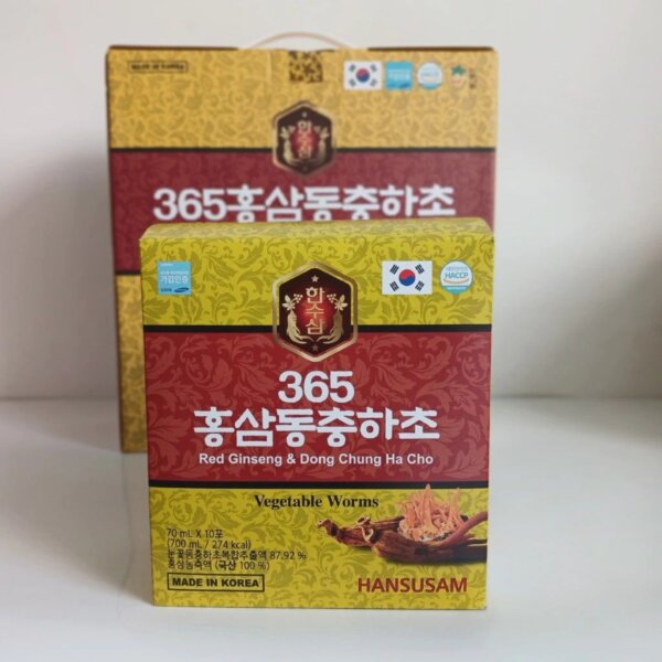 Nước Hồng Sâm Đông trùng hạ thảo Hansusam 20 gói - Hình ảnh 3