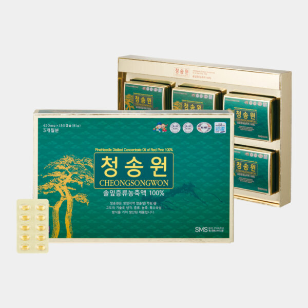 Tinh dầu thông đỏ CheongSongWon Green hộp xanh 180 viên