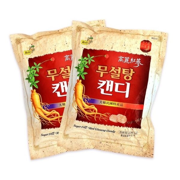 Kẹo Hồng Sâm không đường Hàn Quốc gói 500g - Hình ảnh 2