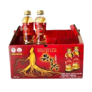 Nước hồng sâm có củ WonKiSam Hàn Quốc hộp 10 chai x 120ml
