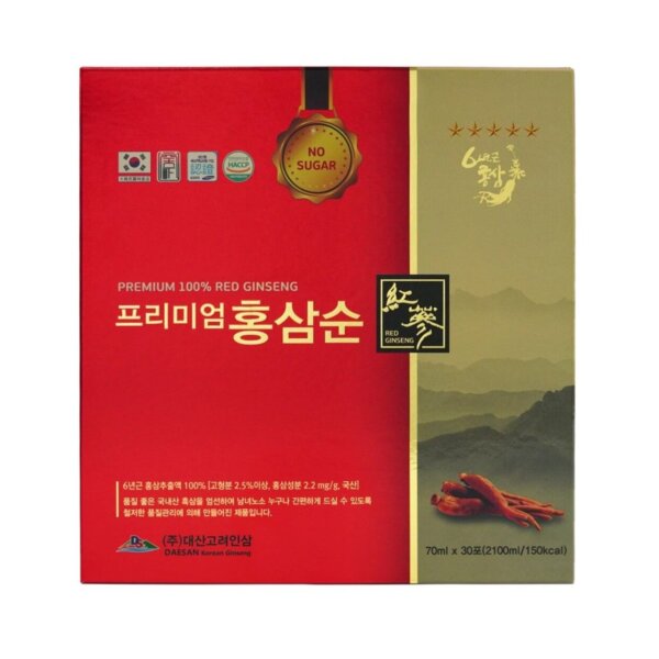Nước Hồng Sâm Không Đường Daesan Hàn Quốc 30 gói - Hình ảnh 3
