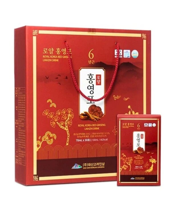 Nước Hồng Sâm Linh Chi Daesan Hàn Quốc 30 gói - Hình ảnh 3