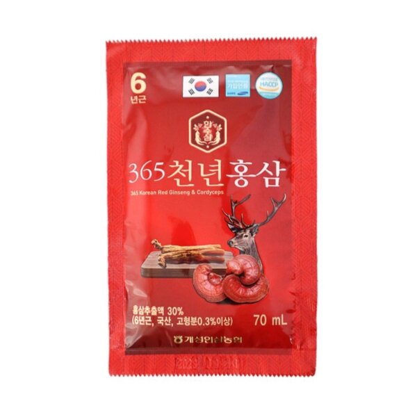 Nước hồng sâm nhung hươu linh chi 365 Hàn Quốc 20 gói x 70ml - Ảnh 6