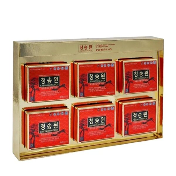 Tinh dầu thông đỏ CheongSongWon Red hộp đỏ 180 viên - Hình ảnh 3